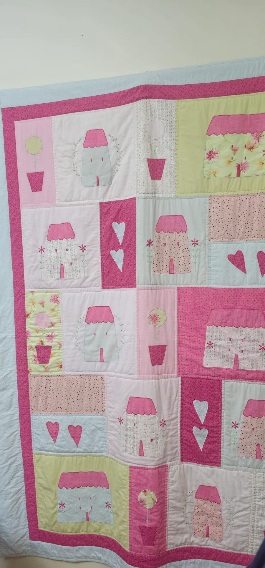 Patchwork em rosa