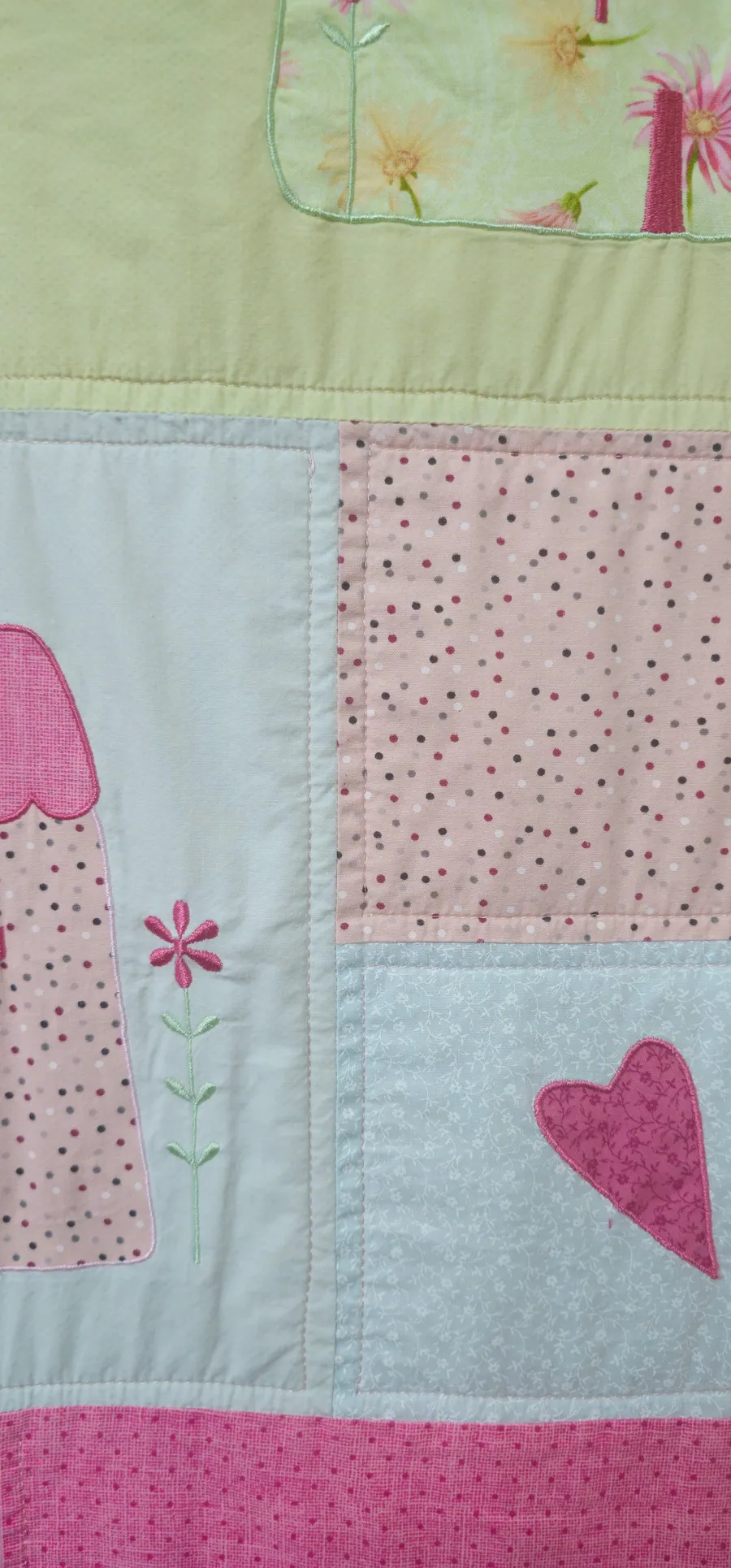 Patchwork em rosa, outro detalhe